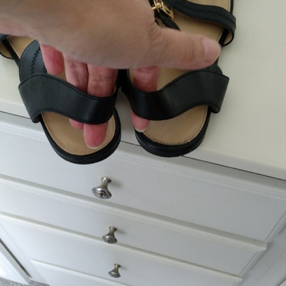 MICHAEL Michael Kors Genuine Leather Flat Sandals Berkley Zipper - Picture 5 of 15